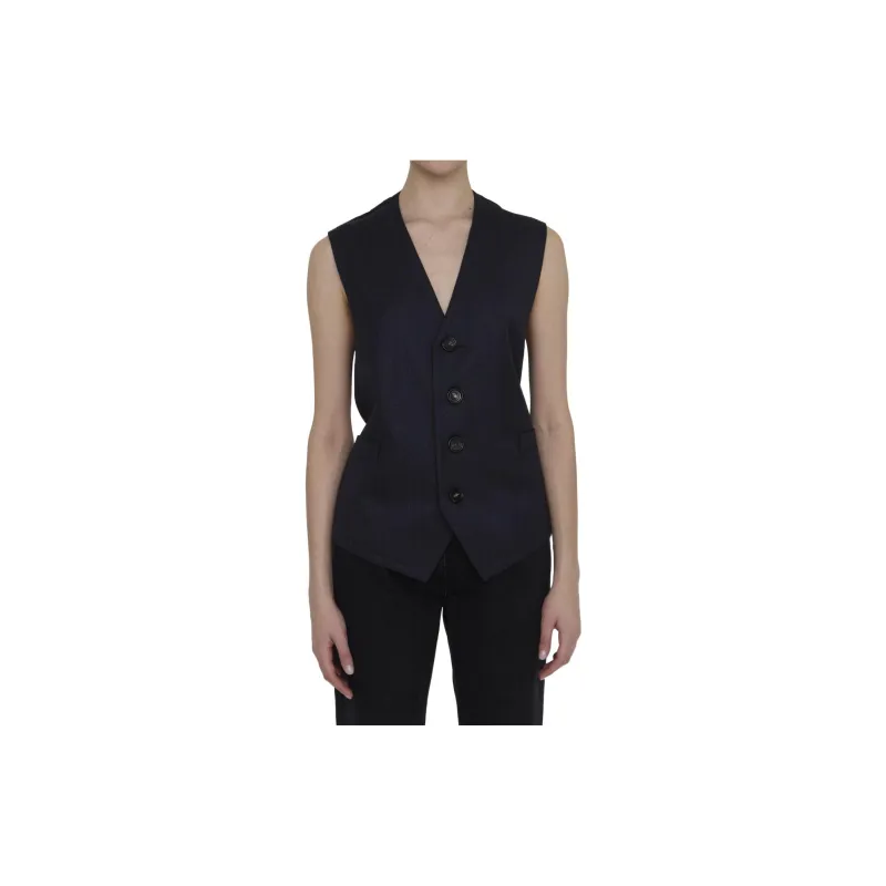 Bottega Veneta Belted V Neck Vest-2