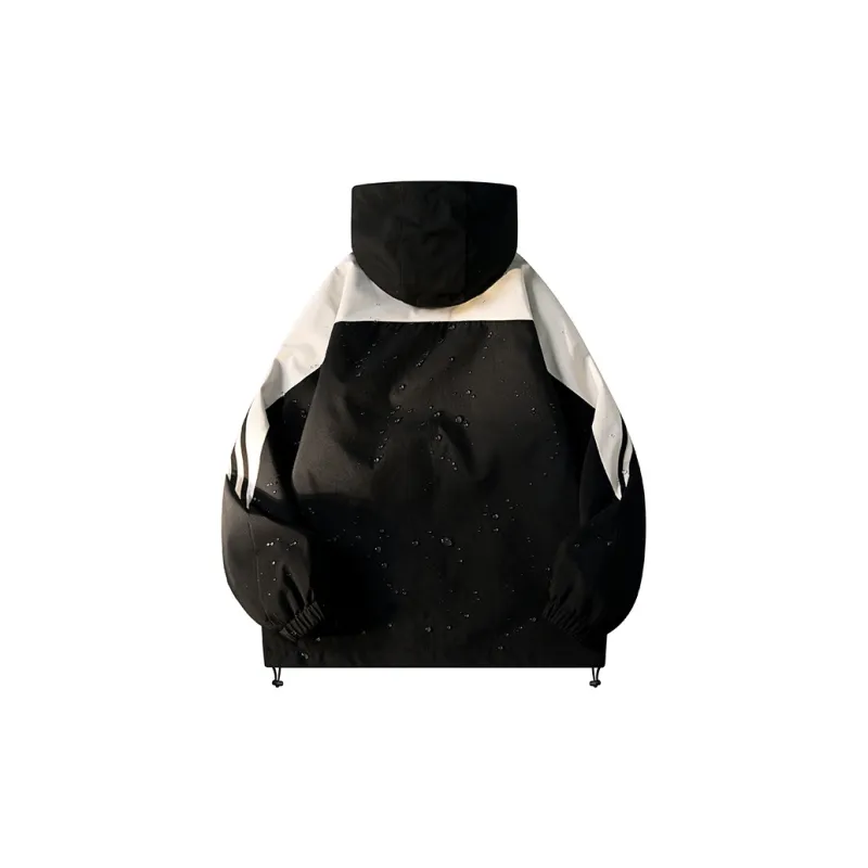 Lafetto Waterproof And Windproof Windbreaker Jacket Unisex Black-1
