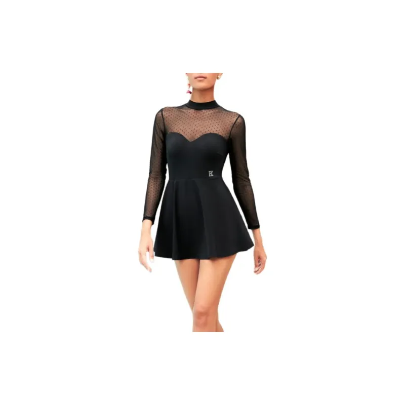BALNEAIRE Little Black Dress One-piece Swimsuit Women's Night Black-2