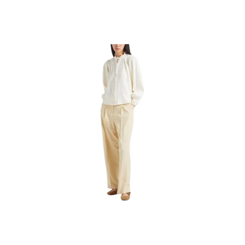 BA&SH Cara Seersucker Blouse-1