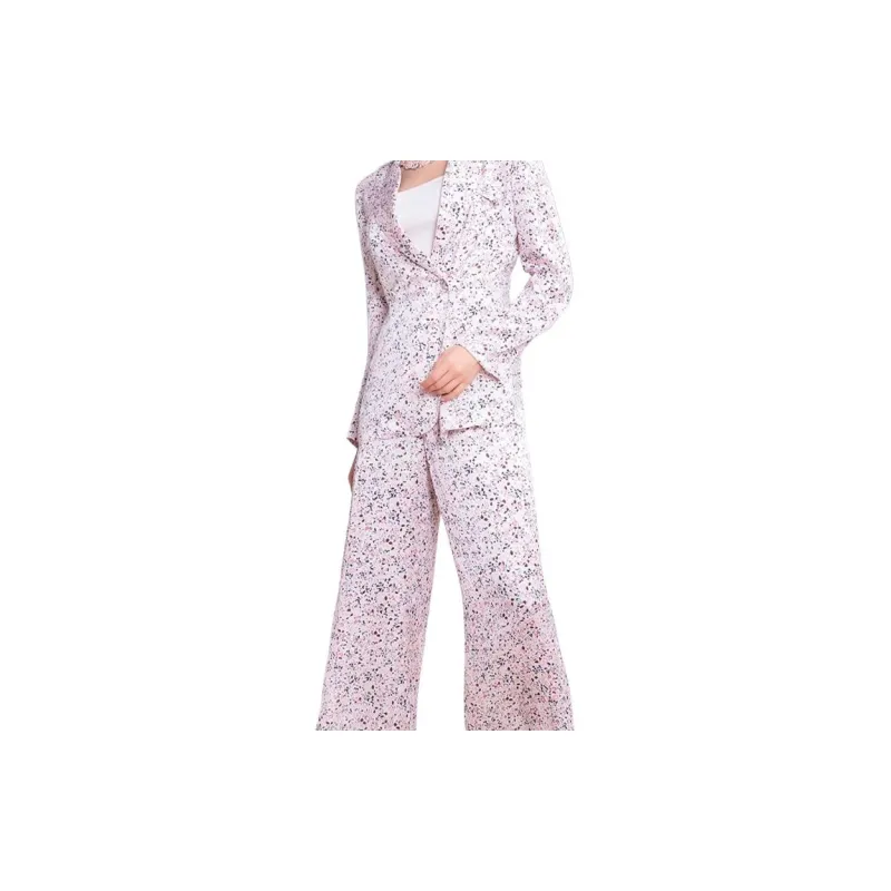 BESIONIA SS23 Casual Pants Women's Pink Floral-3