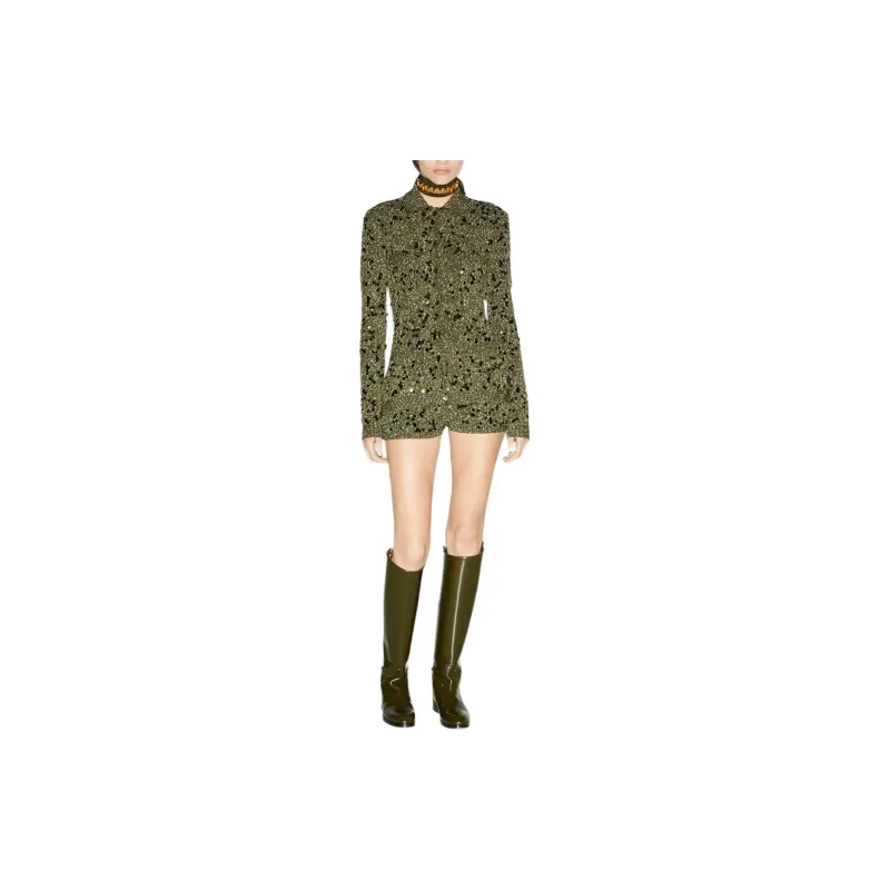GUCCI Polo Neck Tweed Cardigan-1