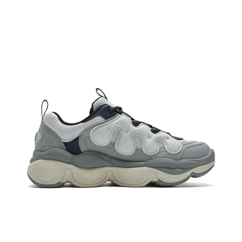 FILA PEASE Anti Slip Wear Resistant Low Top Casual Shoes Unisex Gray-1