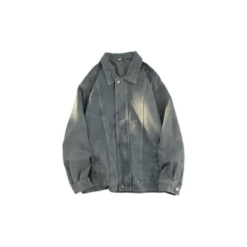 TESTUNG Denim Jackets Unisex Blue