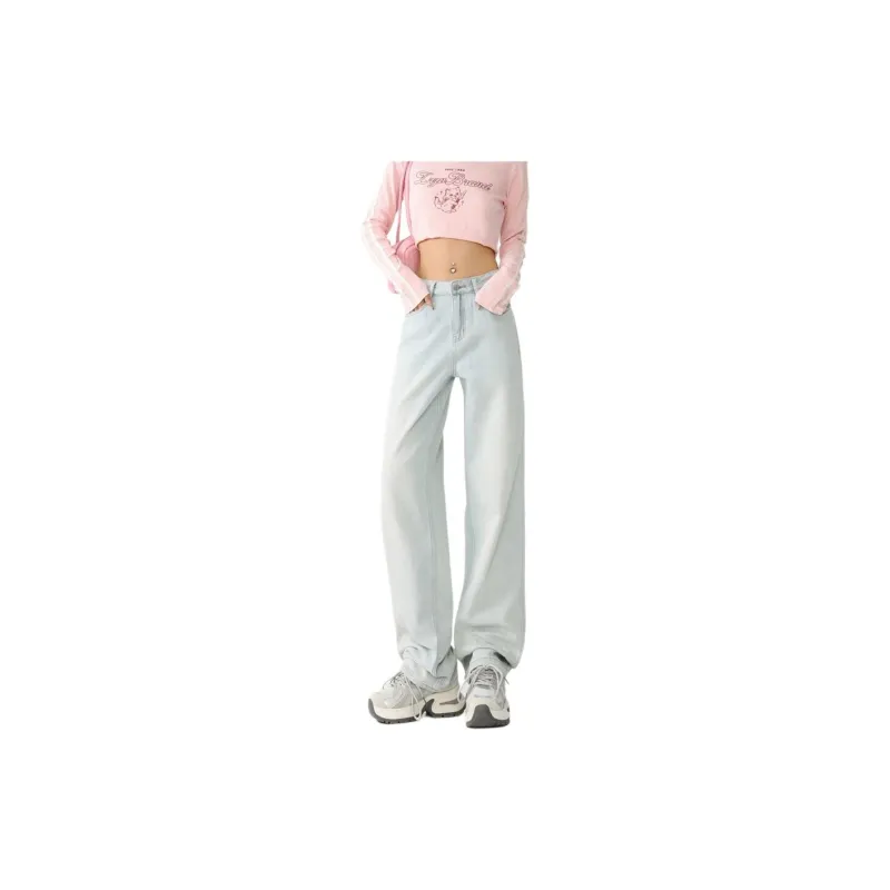 YINLEI Jeans Women's Moonlight Blue-1