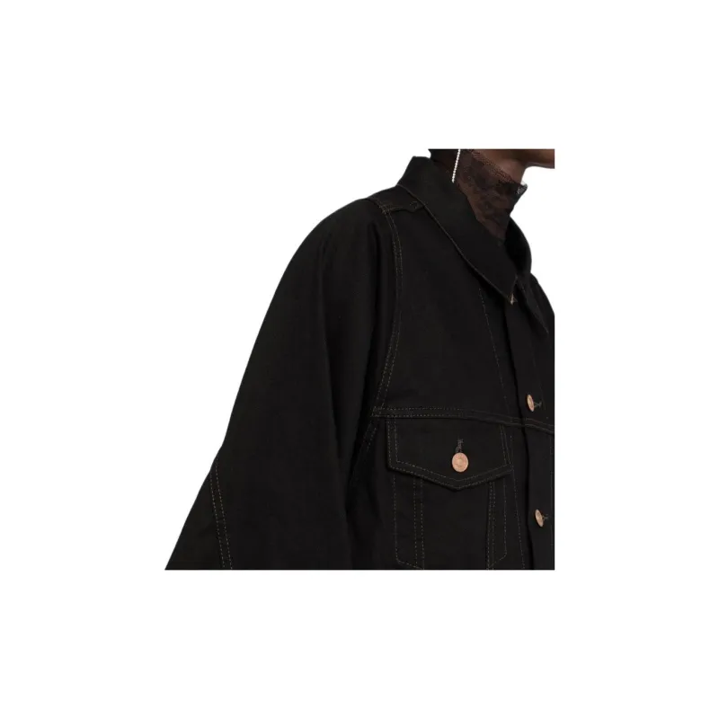 Balenciaga FW22 Denim Jacket Women's Black-5