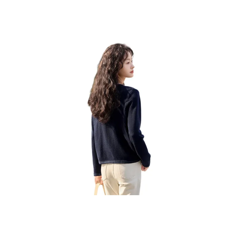Mo Han Yi Mei Knitwear Women's Navy Blue-2