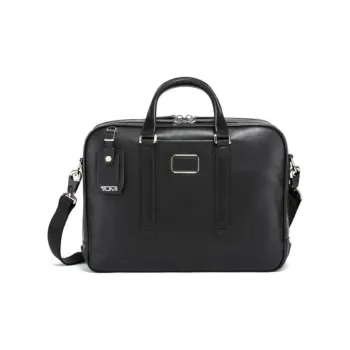 TUMI Cow Leather Briefcases Medium Size Men's Black