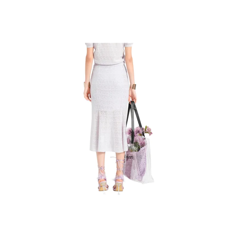 BESIONIA SS24 Casual Long Skirts Women's Light Purple-4