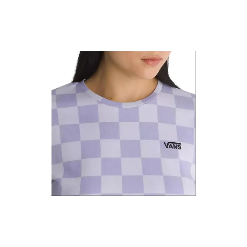 Vans Check T Shirt Women's Purple-3