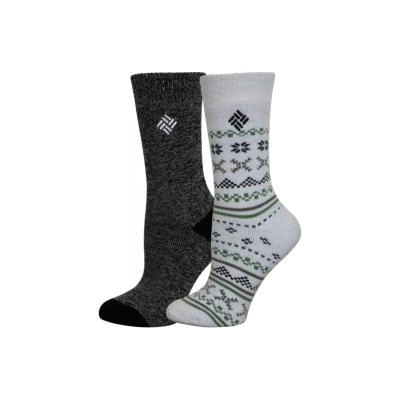Columbia MW Fair Isle 2 Mid-Calf Socks Women's 2 Pack-0
