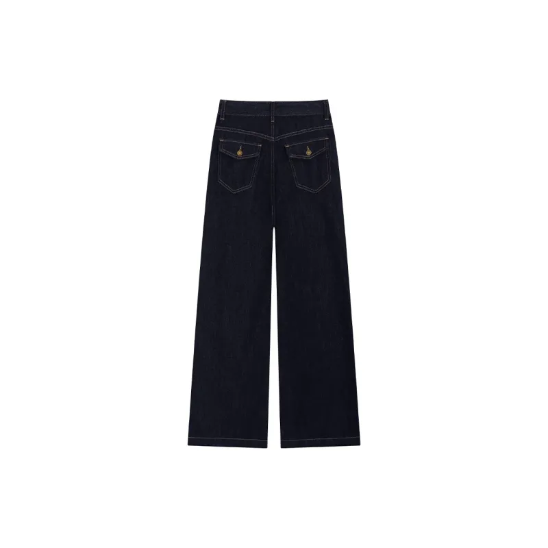 ETSE Jeans Women's Dark Blue Pants-1