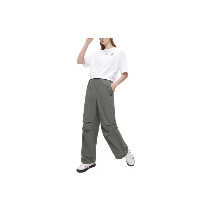 FILA FUSION Crop Tops Women's White-3