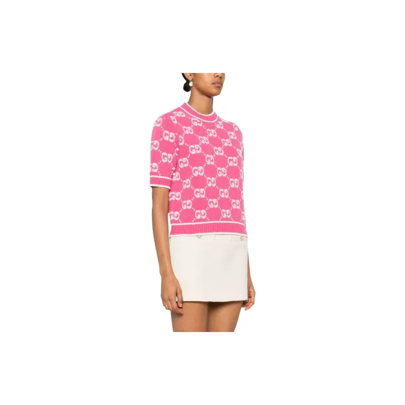 GUCCI Gg Jacquard Knitted Top-4