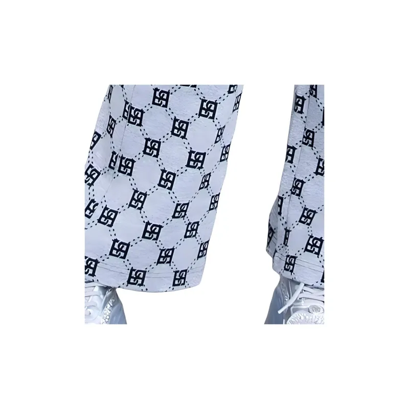 BESIONIA SS23 Casual Pants Women's Gray Pattern-1