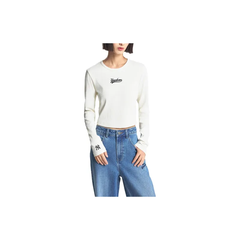 MLB New York Yankees Varsity Collection T Shirt Women's Cream-2
