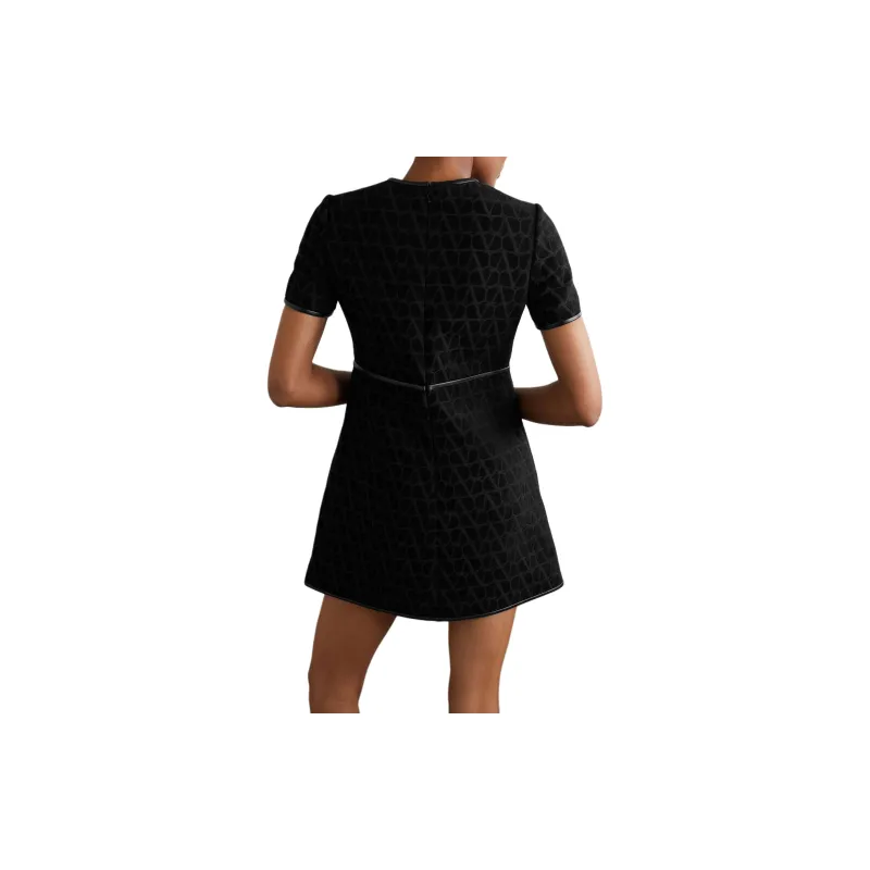 Valentino Short Sleeved Dress Women's Black-2