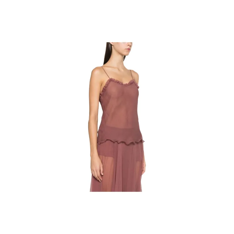 Chloé Ruffled Tulle Tank Top-3