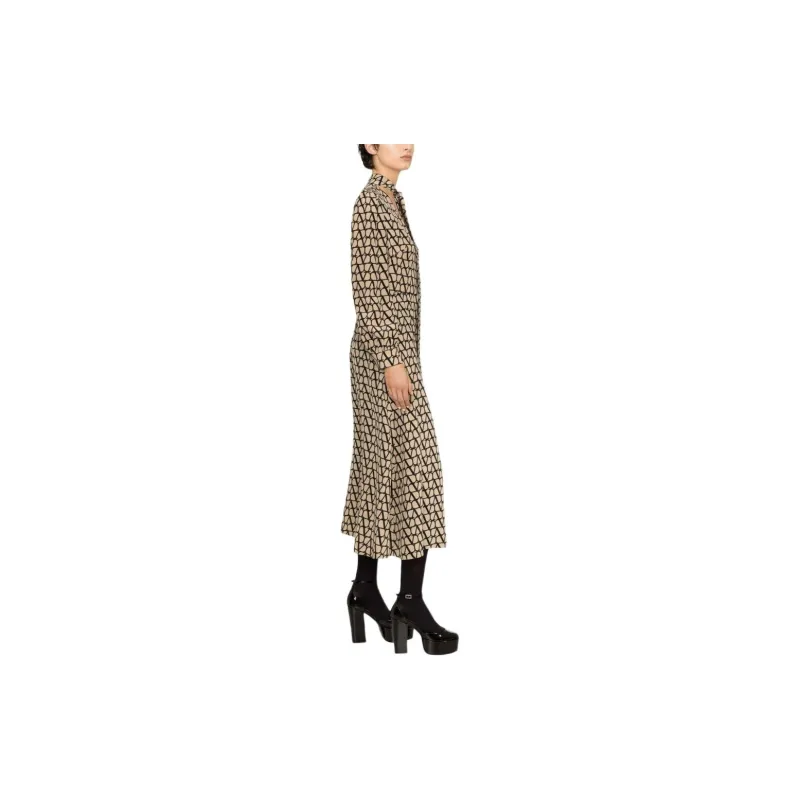 Valentino Long-Sleeved Dresses Women's Yellow-3