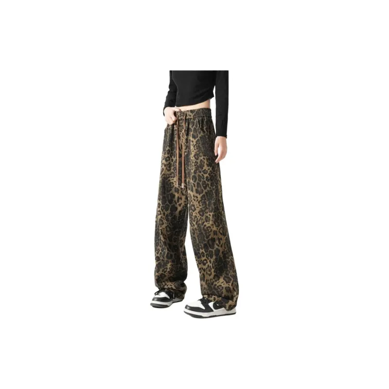 Concubine Zhu Jeans Women's Leopard Print-12