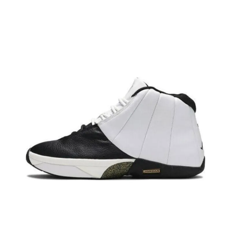 Jordan Jumpman Vindicate Anti-Slip Wear-Resistant High-Top Vintage Basketball Shoes Unisex White Black-0
