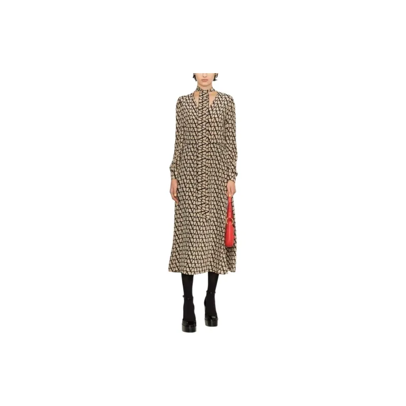 Valentino Long-Sleeved Dresses Women's Yellow-2