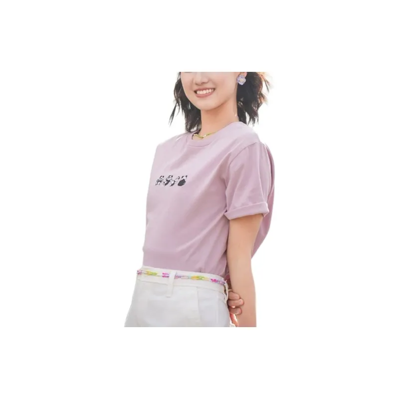 Vans T Shirts Women's Gray Pink-3