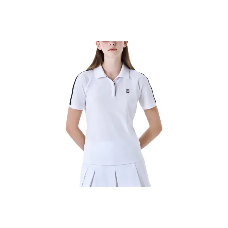 FILA Raglan Sleeve Short Sleeved T Shirts Women's White-2
