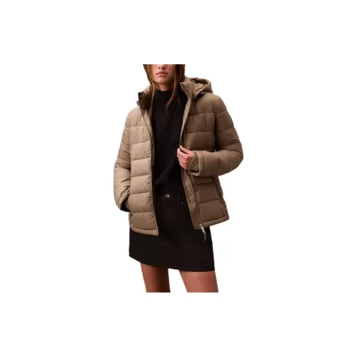 Calvin Klein Puffer Jackets Women's Light Brown