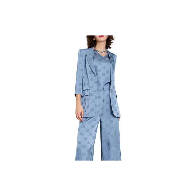 BESIONIA SS23 Business Suits Coats Women's Blue-2