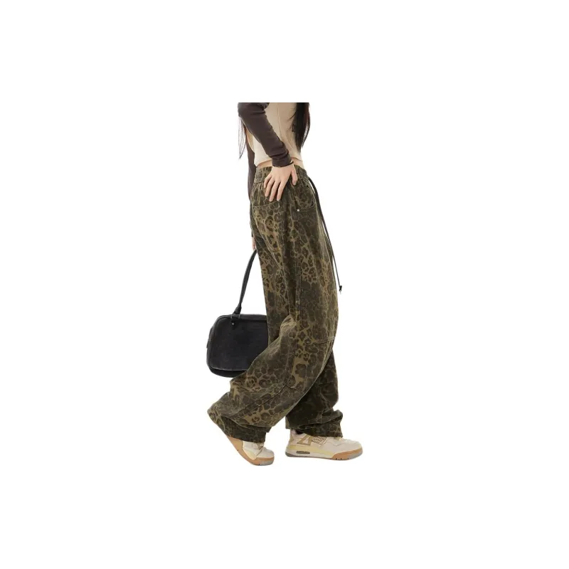 Concubine Zhu Jeans Women's Leopard Print-11