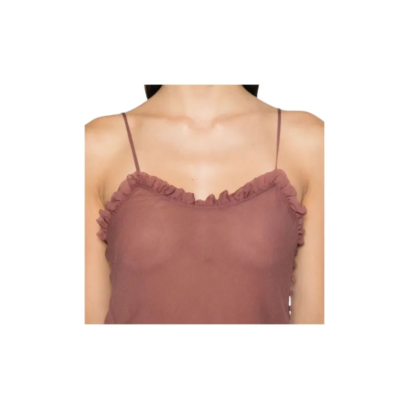 Chloé Ruffled Tulle Tank Top-4