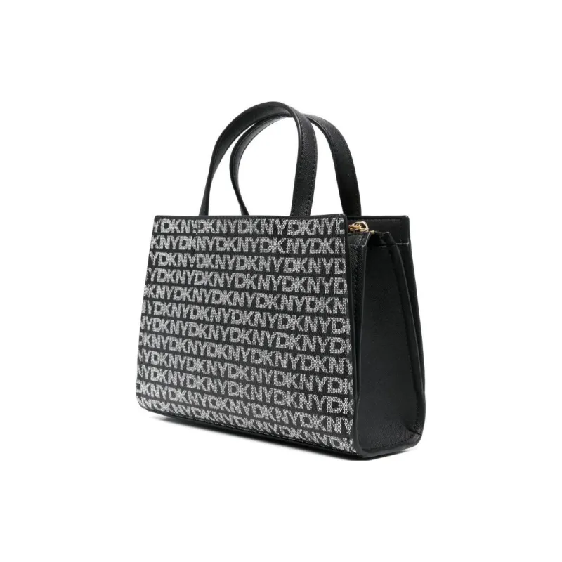 DKNY PVC Tote Bag, Shopping Bag, Shoulder Bag, Crossbody Bag, Handbag Trumpets Women's Black-1