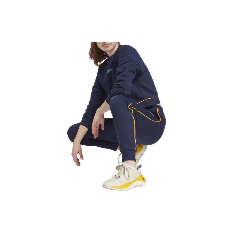 Reebok Knitted Sports Pants Women's Navy Blue-4