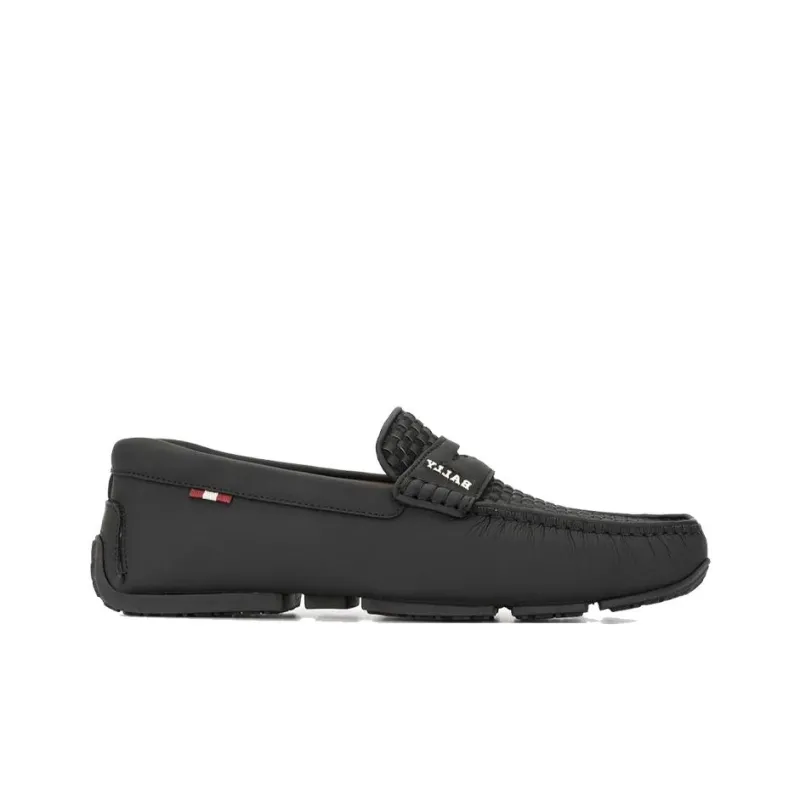BALLY Woven Slip On Loafers-1