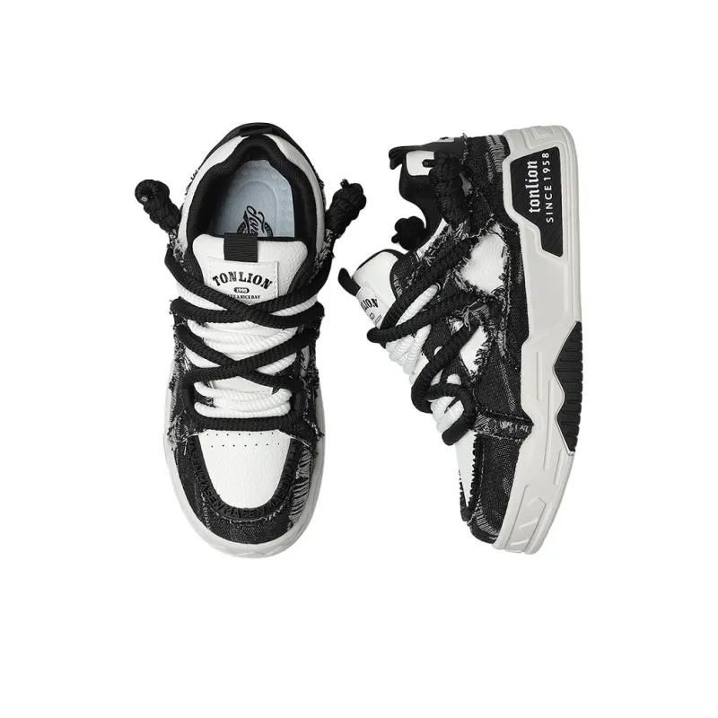 Tonlion Slip Resistant And Breathable Low Top Skateboard Shoes Men's-12