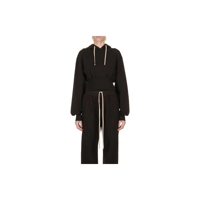 Rick Owens DRKSHDW Felpa Tatlin Hoodie Black-2