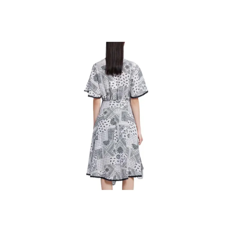 BESIONIA SS22 Short Sleeved Dress Women's Black White-2