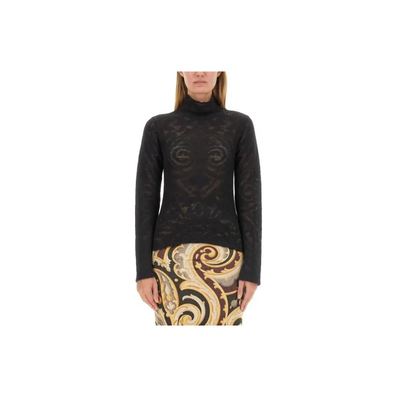 METROCITY Knit Jacquard Turtleneck Jumper-1