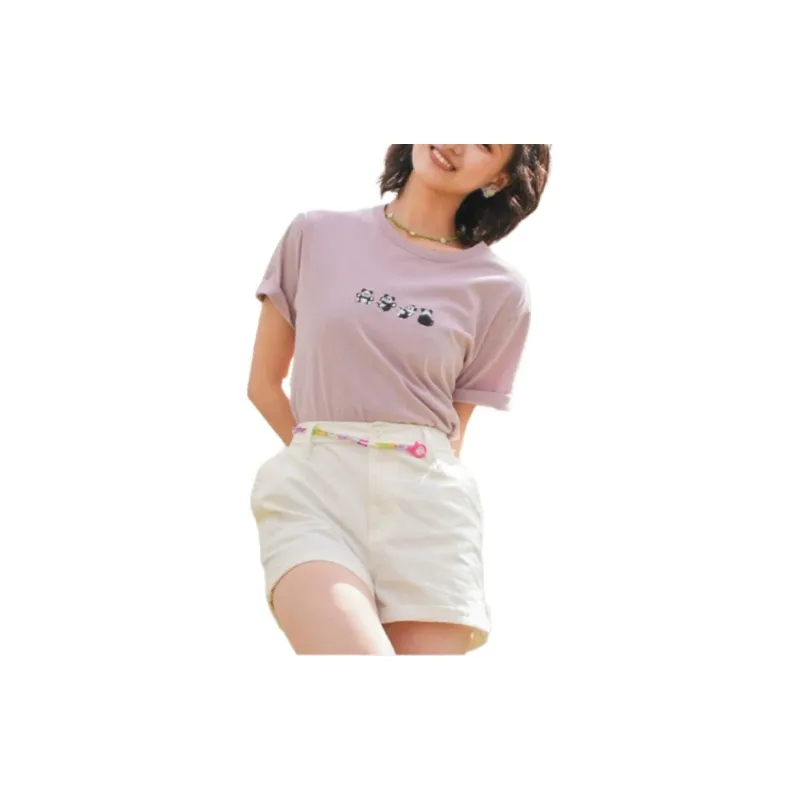 Vans T Shirts Women's Gray Pink-2