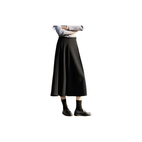 Mo Han Yi Mei Casual Long Skirts Women's Black