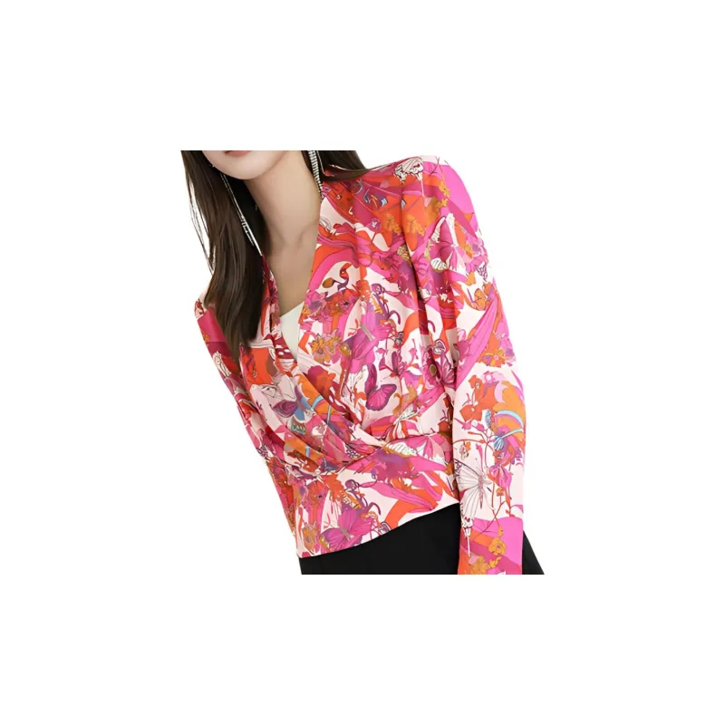 BESIONIA FW24 Shirt Women's Red Pattern-4