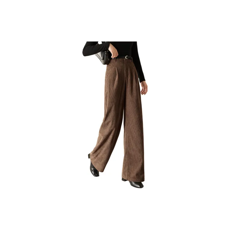 Mo Han Yi Mei Casual Pants Women's Coffee-2