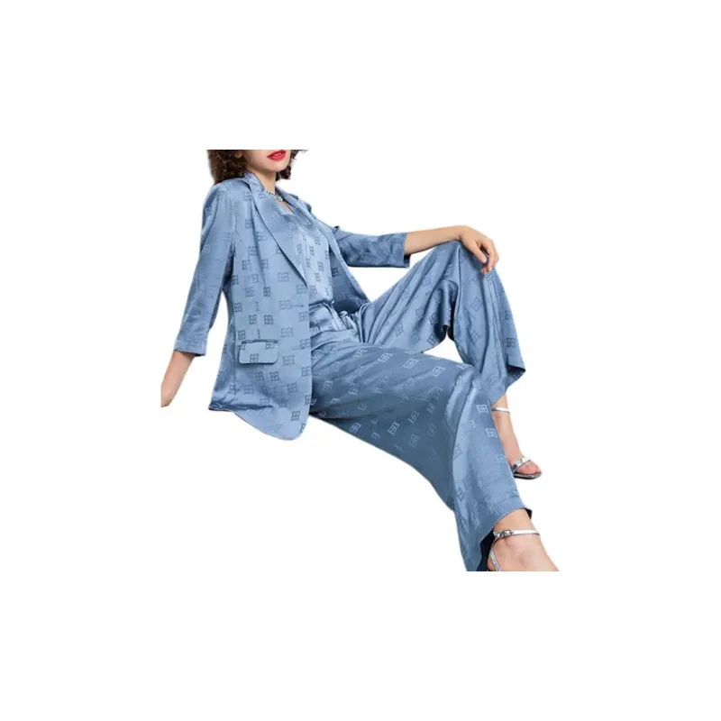 BESIONIA SS23 Business Suits Coats Women's Blue-4