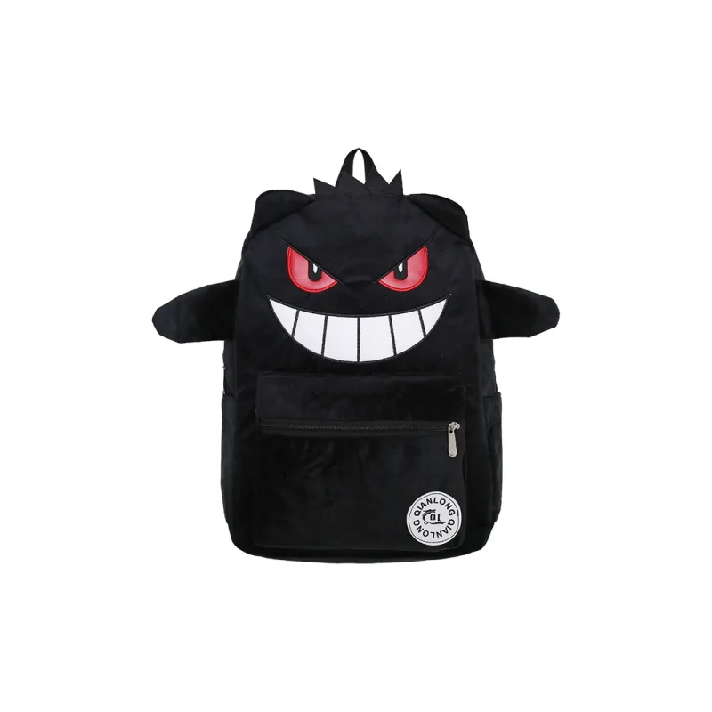 Travel Plush Backpack Unisex Black/Purple-0