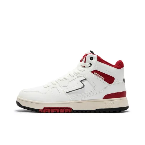 361° Skateboard Shoes Men Mid-Top Feather White/Gym Red