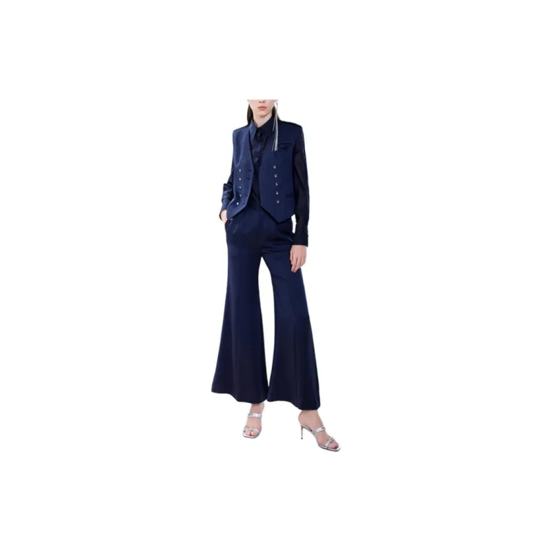 BESIONIA SS23 Casual Pants Women's Indigo-2