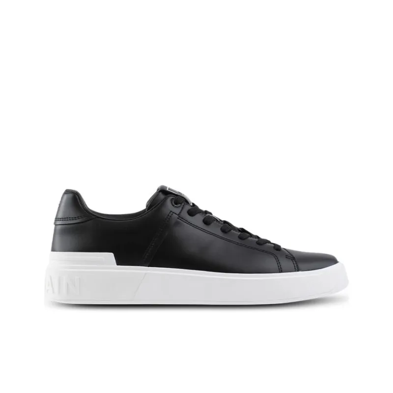 BALMAIN Skateboard Shoes Women's Low Top Black-1
