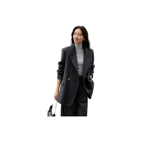 Mo Han Yi Mei Coats Women's Carbon Gray