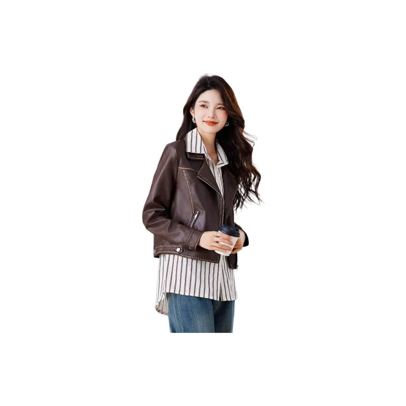 Yi Mengyuan Leather Jacket Women's-4